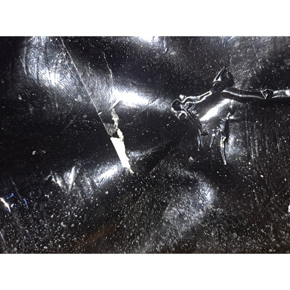 Nine West Black Tote Bag Purse Faux Patent Leather - Picture 7 of 10